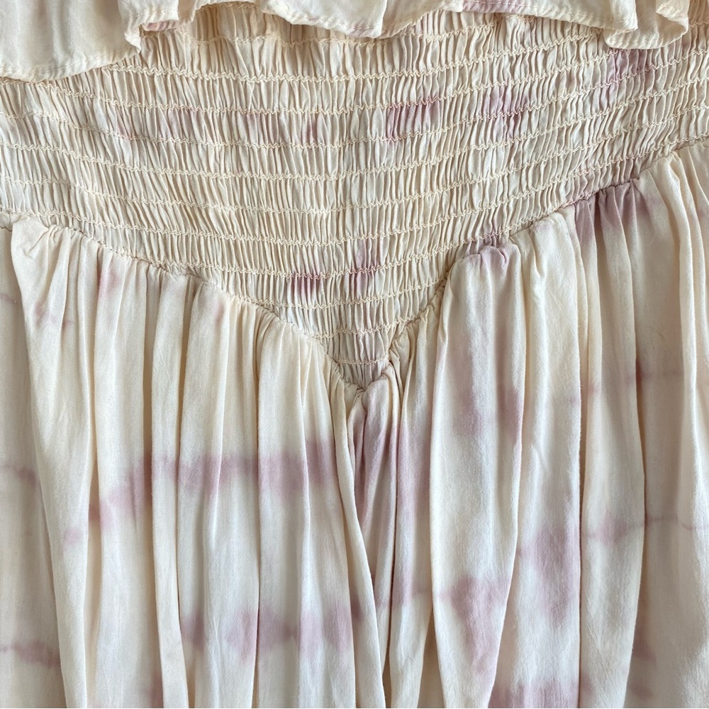 Blue Life Skort Dress Romper Womens Size Small Pink Tie Dye Strapless Boho - Picture 3 of 9